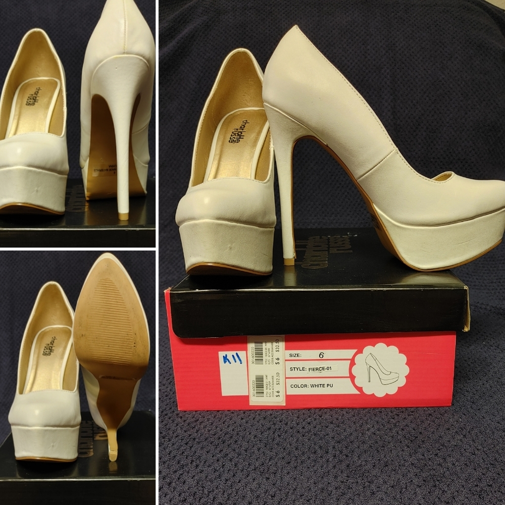 White Closed-Toe Pumps